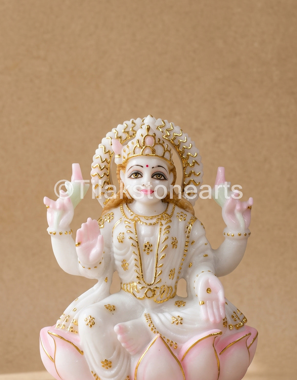 Mahalakshmi 7" Vietnam Pure White Marble Idol