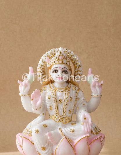 Mahalakshmi 7" Vietnam Pure White Marble Idol