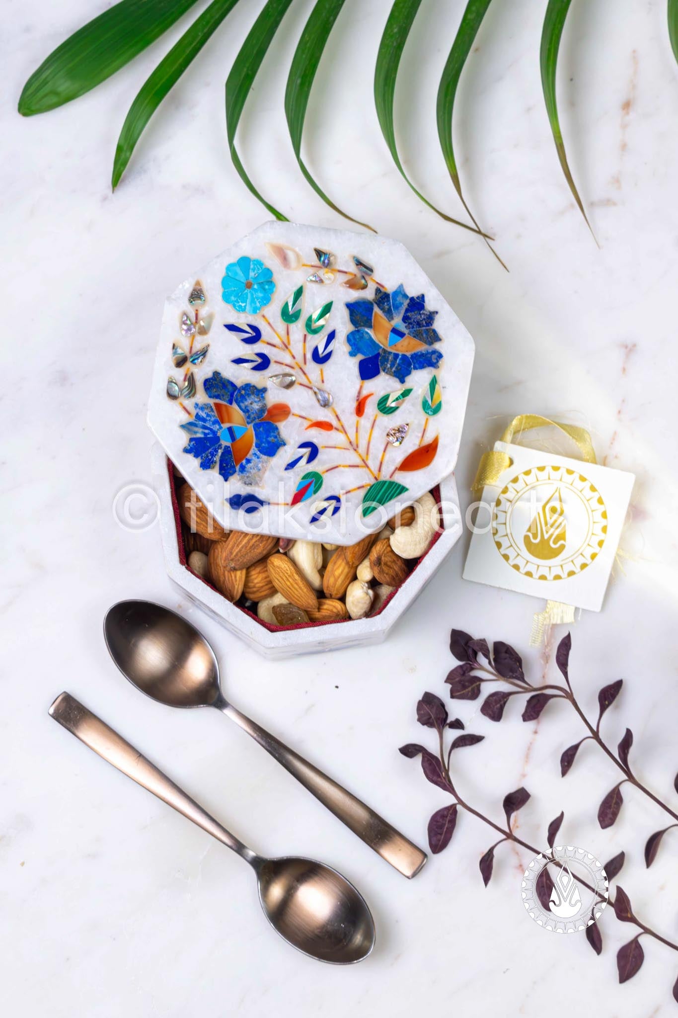Dry Fruit Box 3" | Inlay Stones