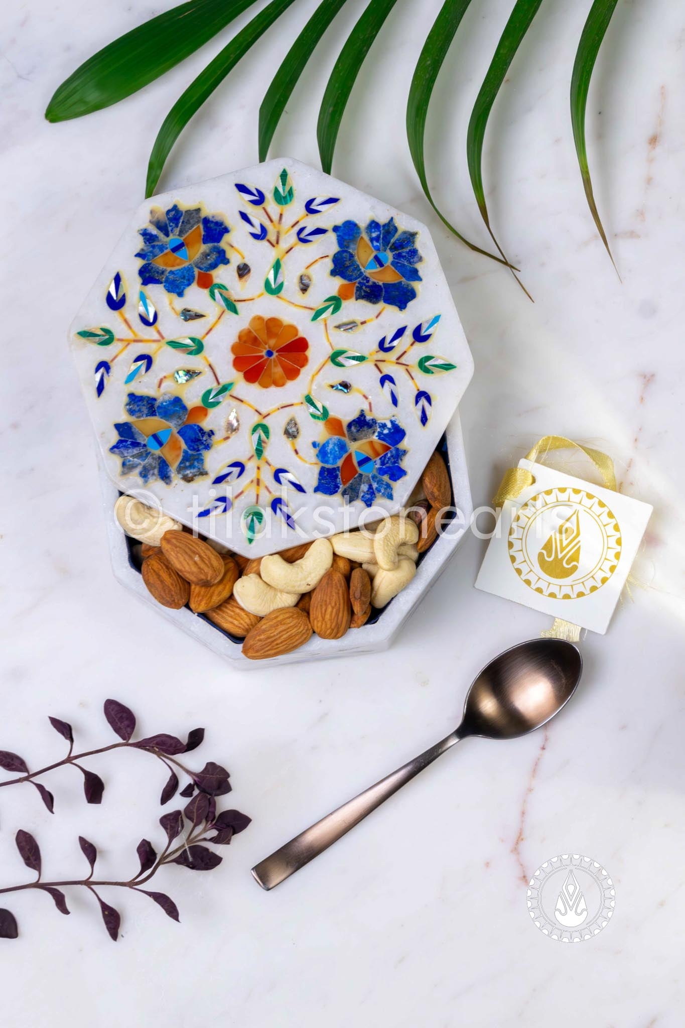 Dry Fruit Box 3" | Inlay Stones