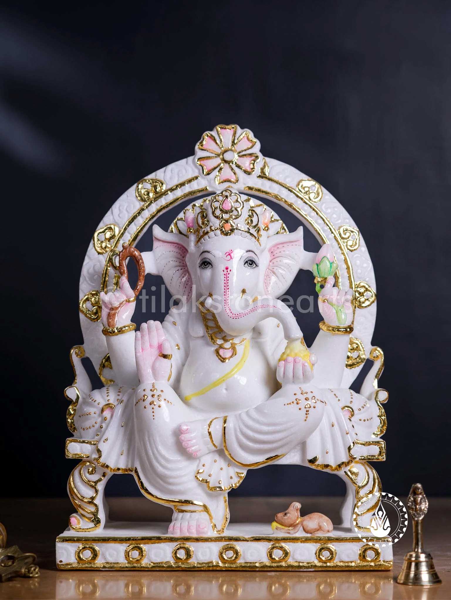 Ganesha 18" | Swiss White (Imported)