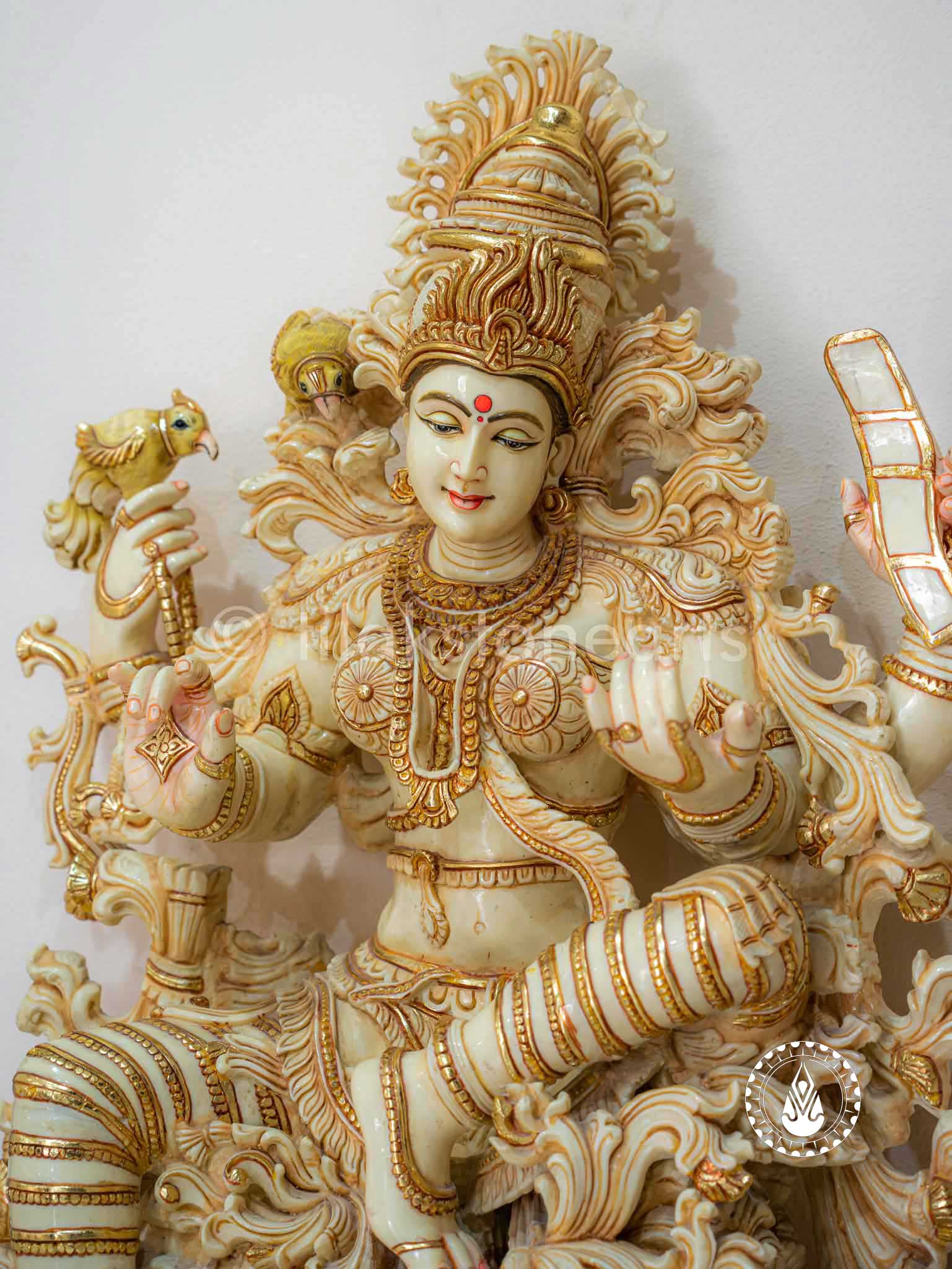 Saraswati Maa 36" | Cultured Marble