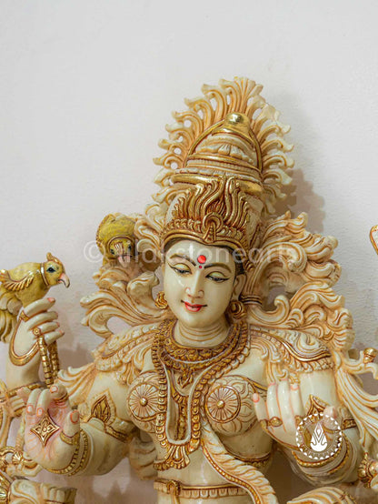 Saraswati Maa 36" | Cultured Marble