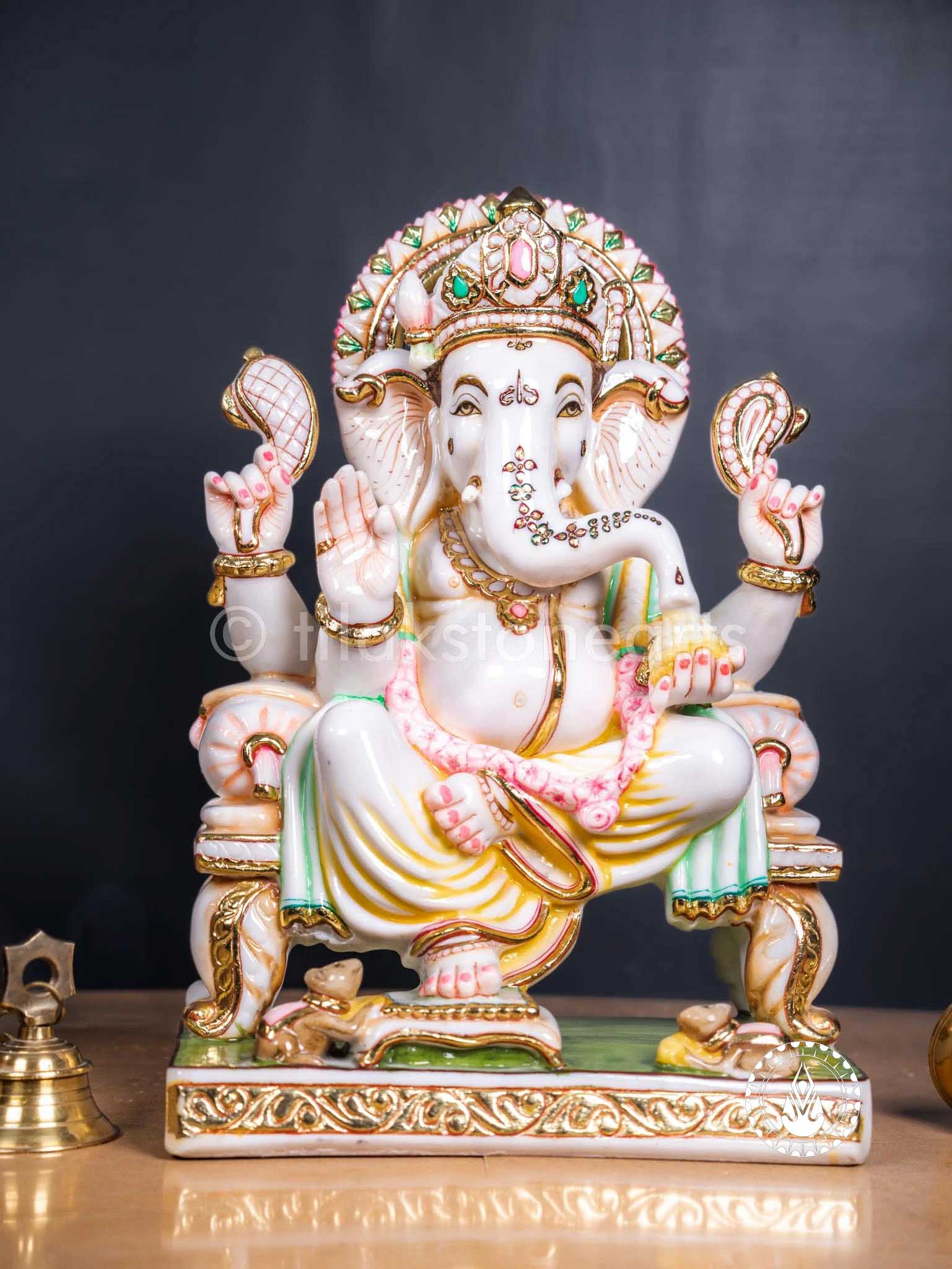 Ganesha 18" | Cultured Marble