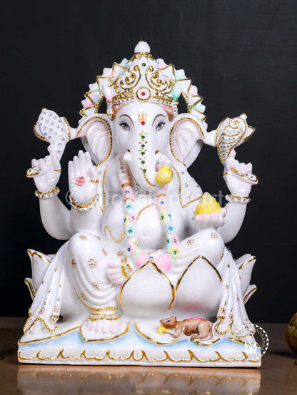 Ganesha 18" | Swiss White (Imported)