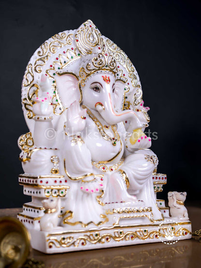 Ganesha 18" | Swiss White (Imported)