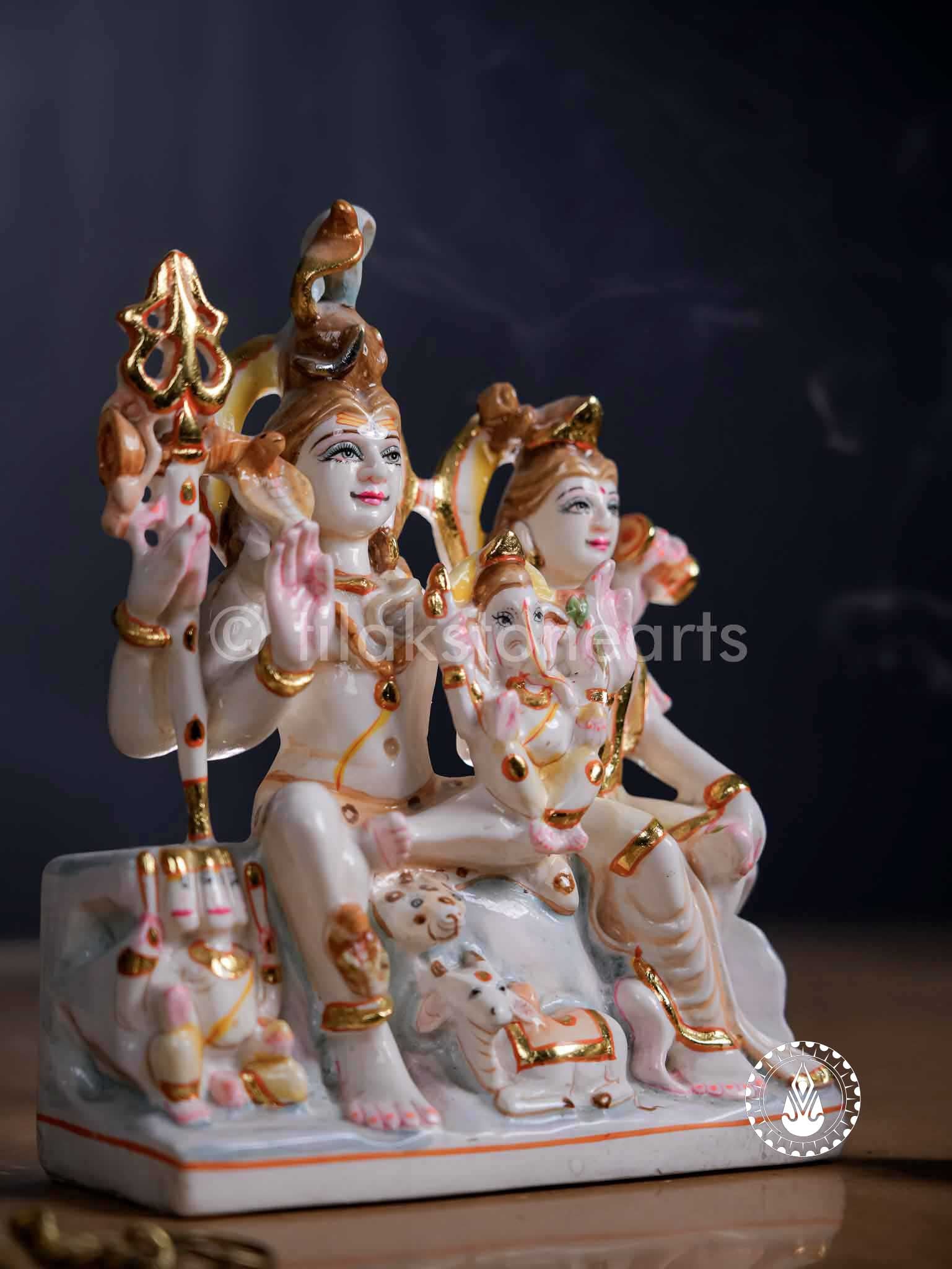 Shiv Parivar 9" | Cultured Marble