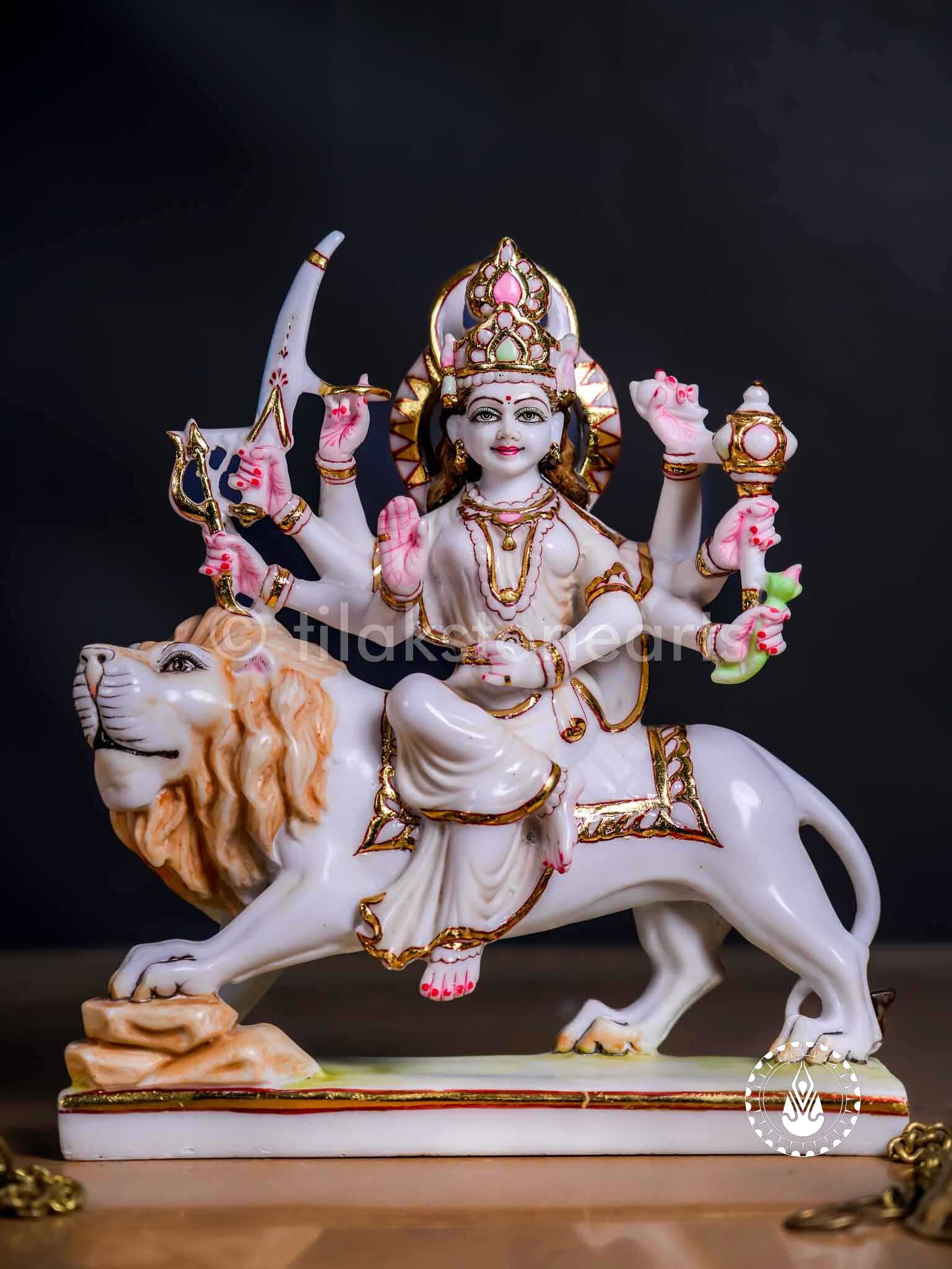 Durga Maa 12" | Cultured Marble