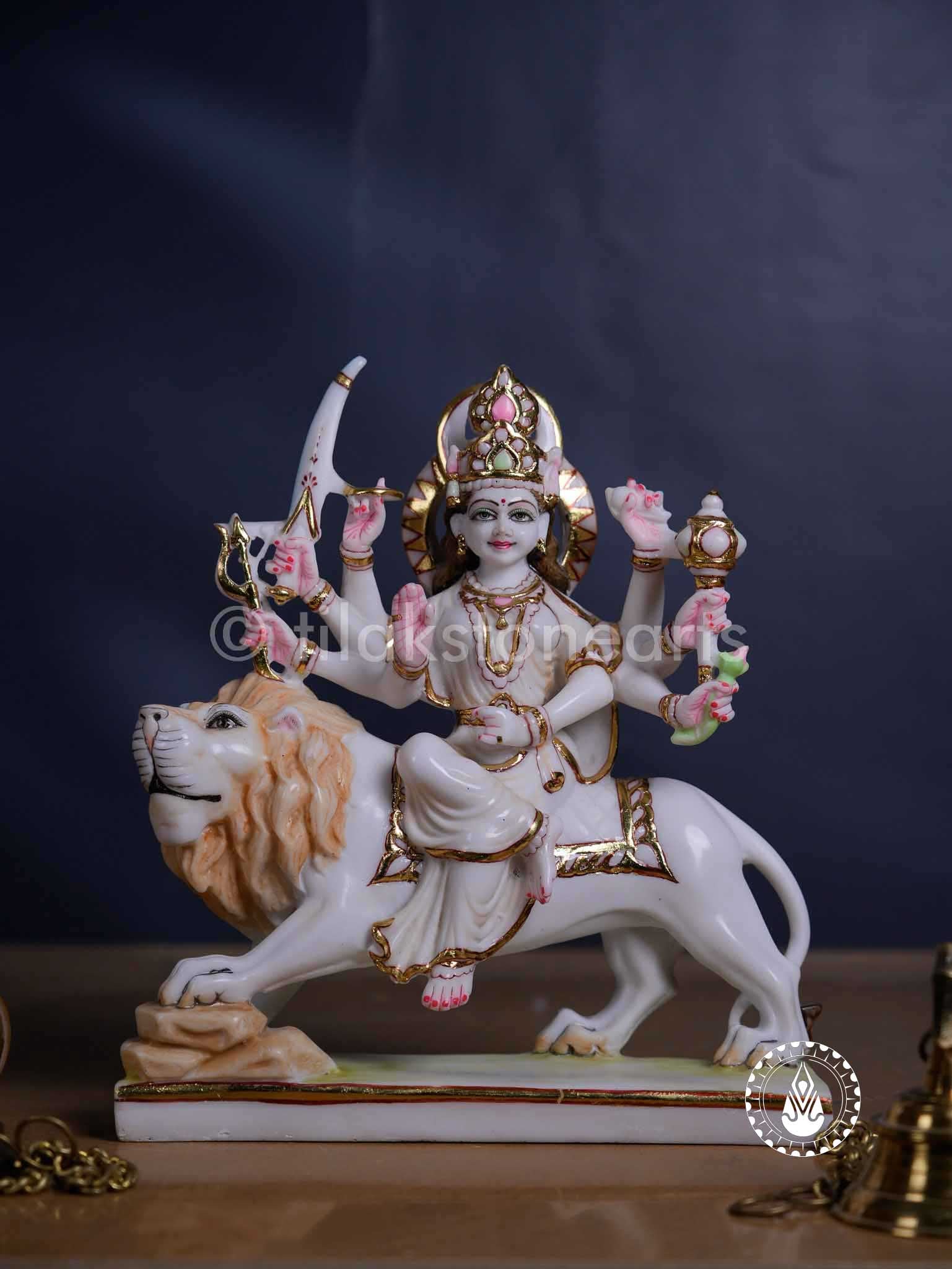 Durga Maa 12" | Cultured Marble