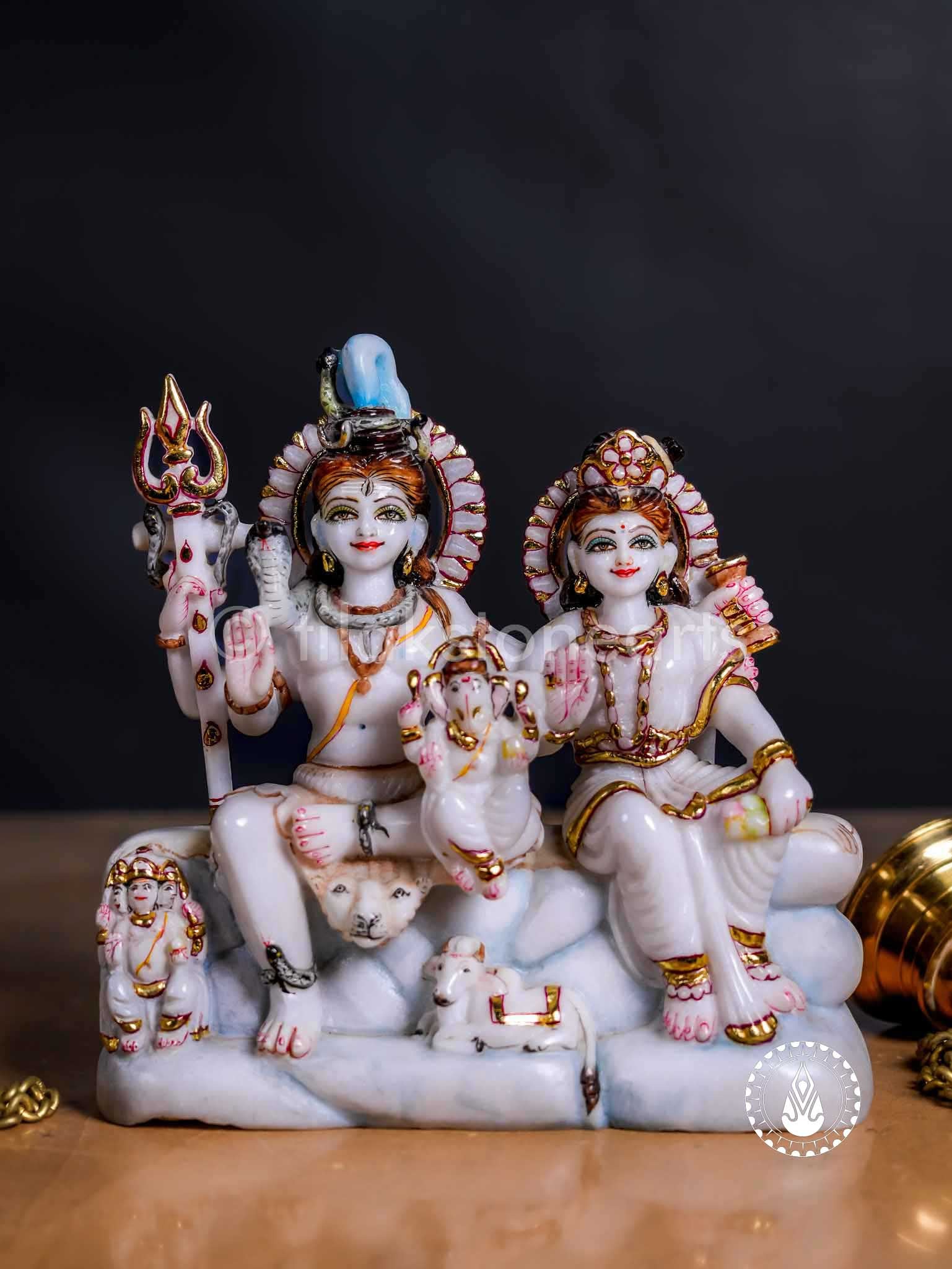 Shiv Parivar 9" | Swiss White(Imported)