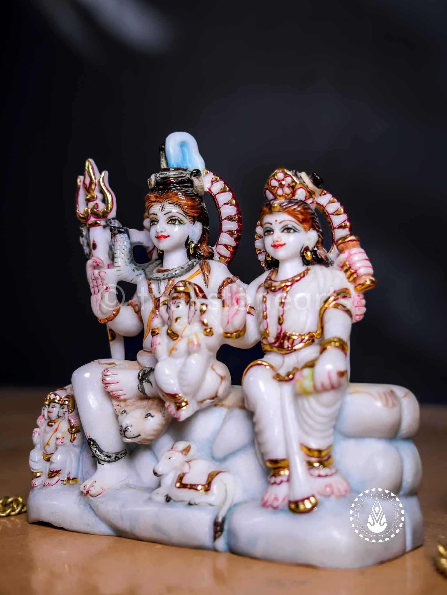 Shiv Parivar 9" | Swiss White(Imported)