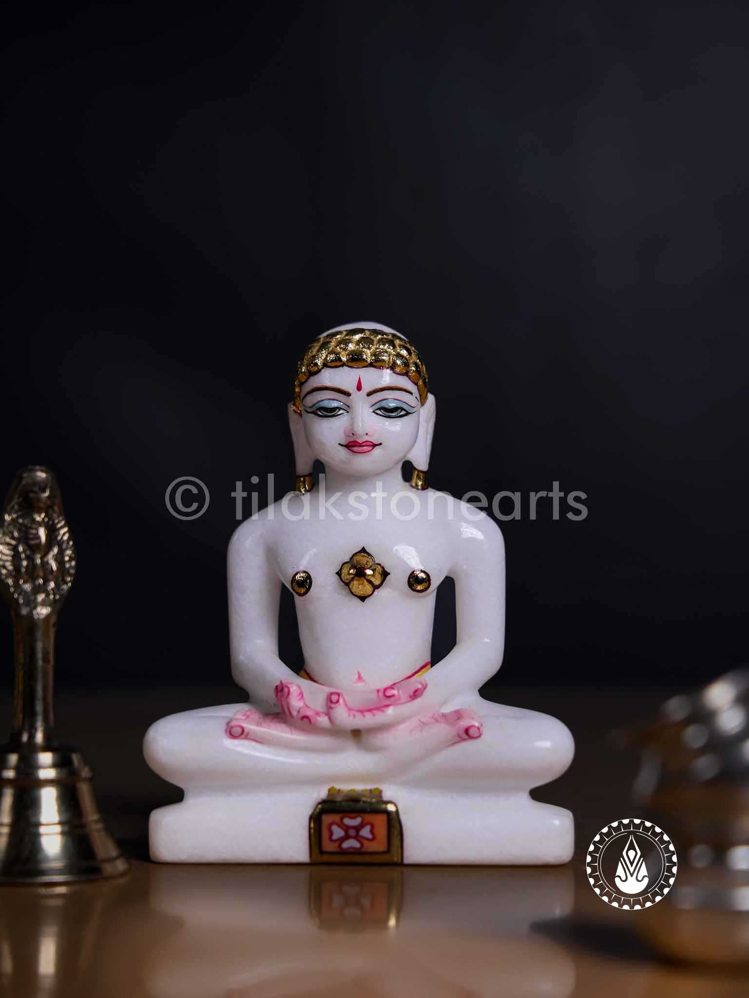 Jain God 5" | Swiss White (Imported)