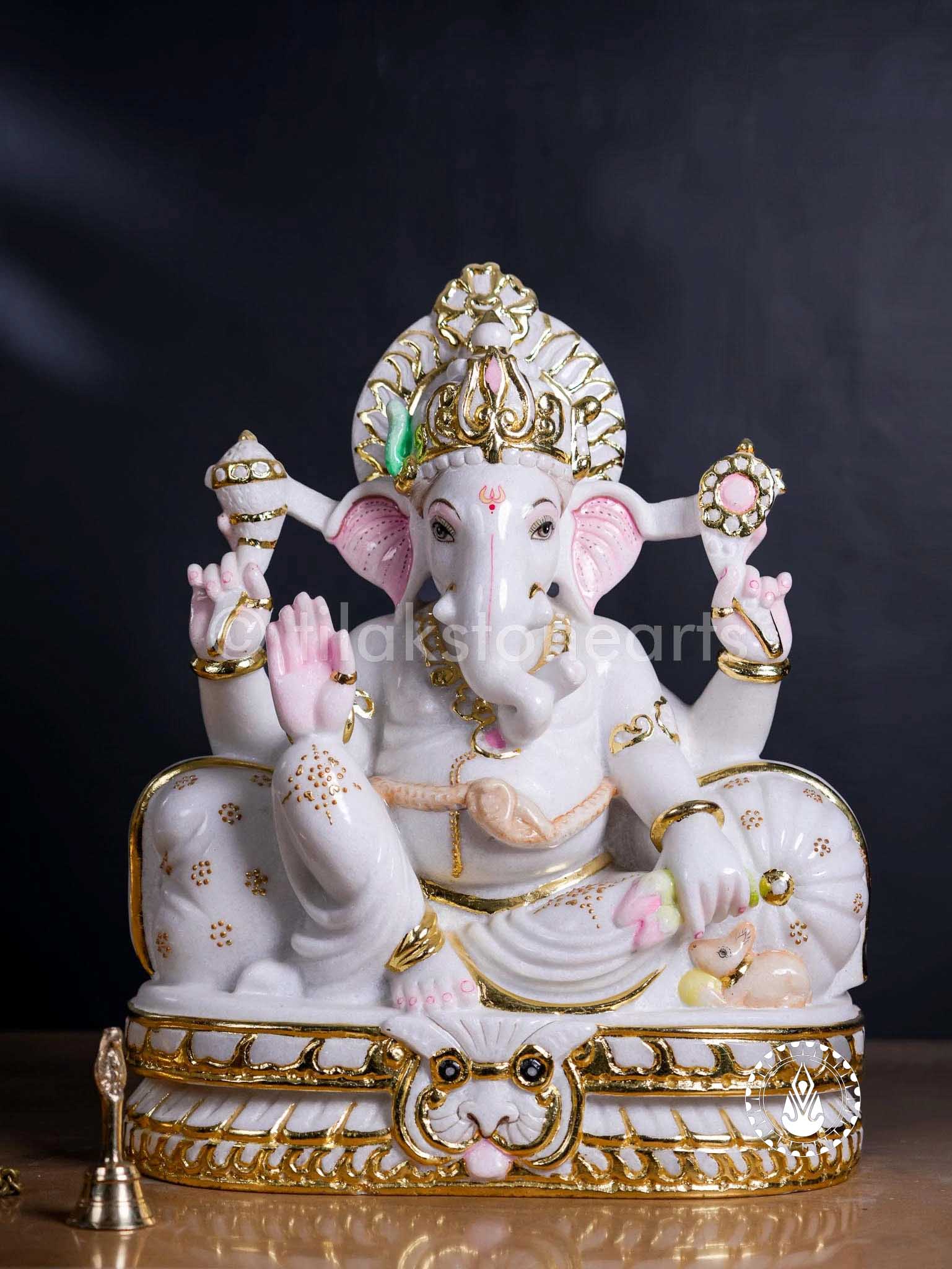 Ganesha 18" | Swiss White (Imported)