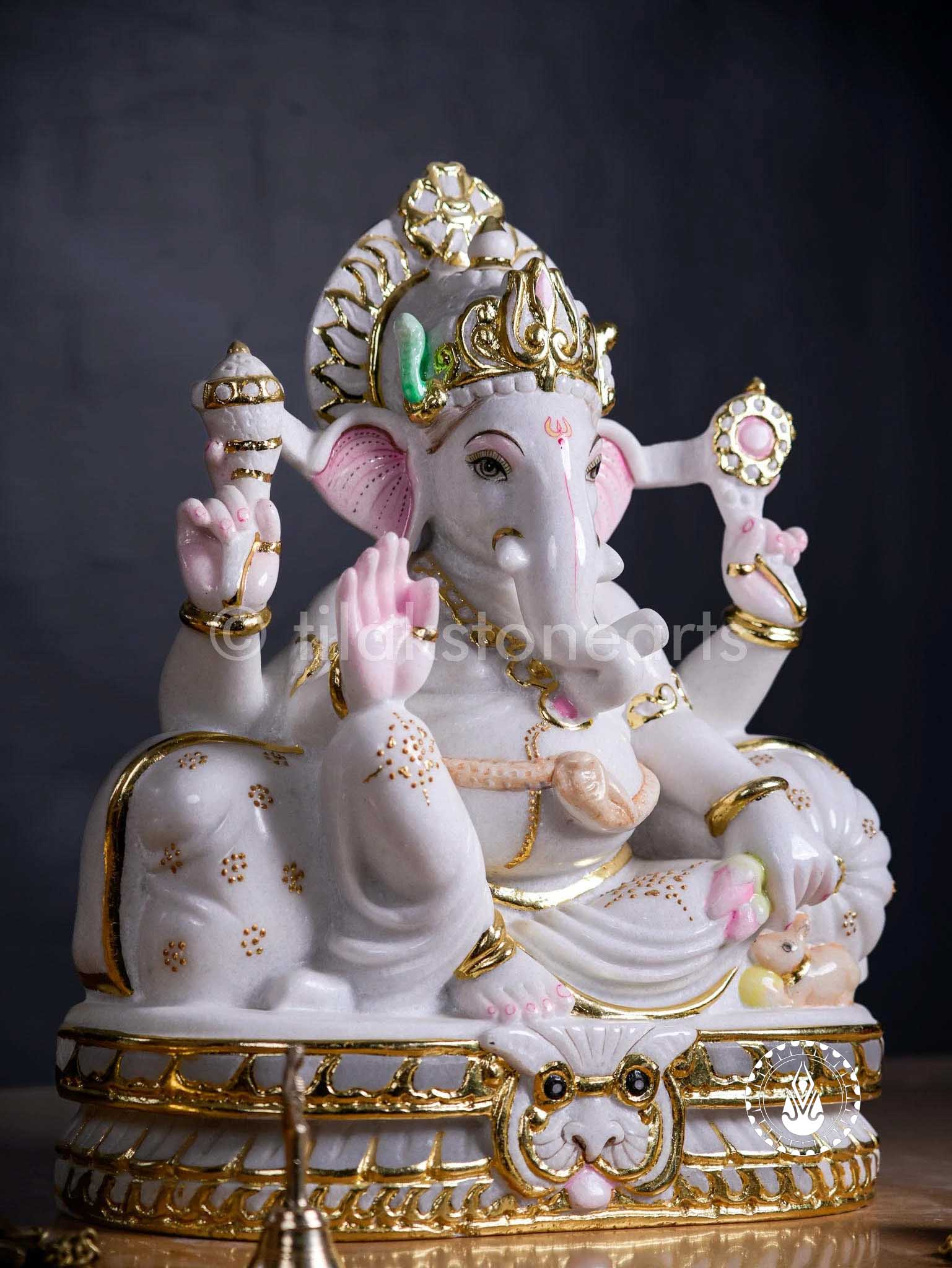 Ganesha 18" | Swiss White (Imported)