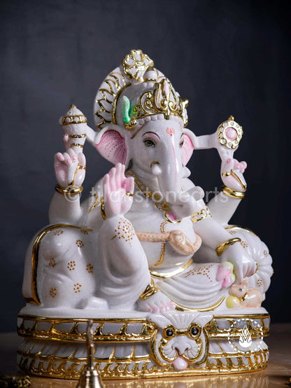 Ganesha 18" | Swiss White (Imported)