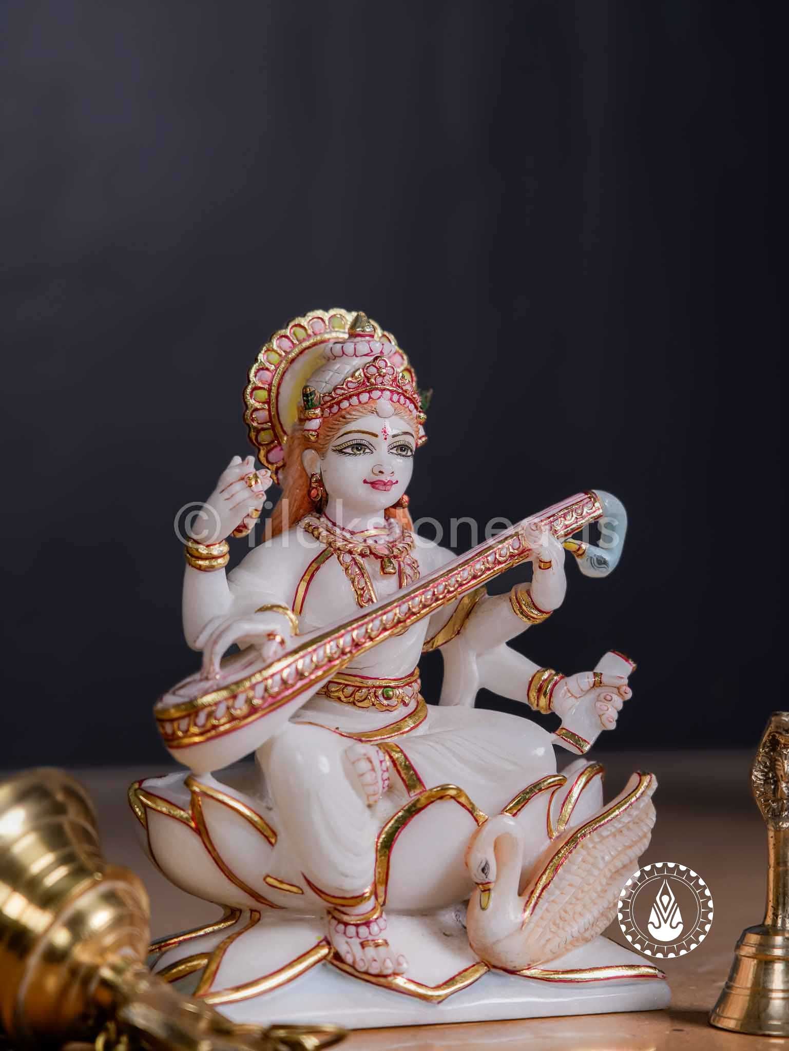 Saraswati Maa 8" | Swiss White (Imported)