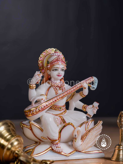 Saraswati Maa 8" | Swiss White (Imported)