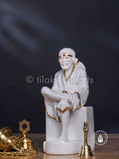 Sai Baba 12" | Cultured Marble