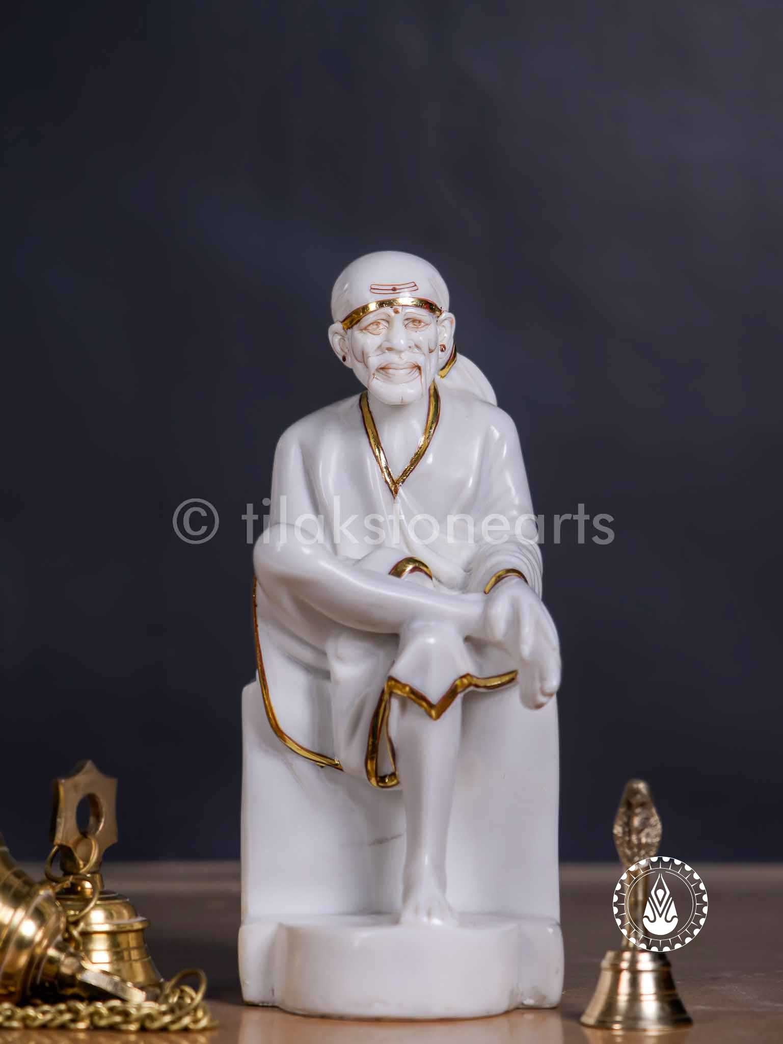 Sai Baba 12" | Cultured Marble