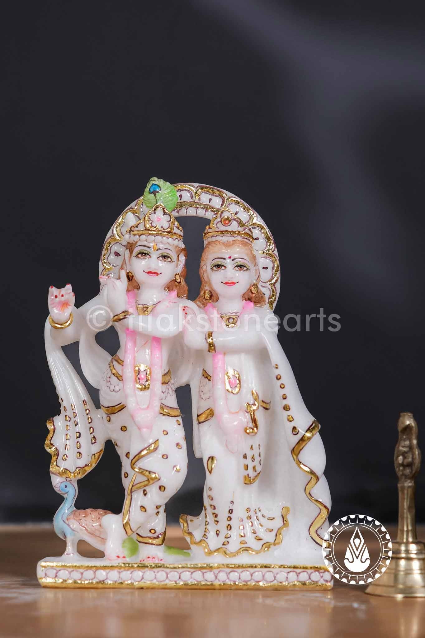 Radha Krishna Jugal Jodi 9" | Swiss White (Imported)