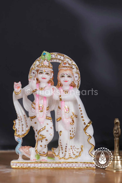 Radha Krishna Jugal Jodi 9" | Swiss White (Imported)