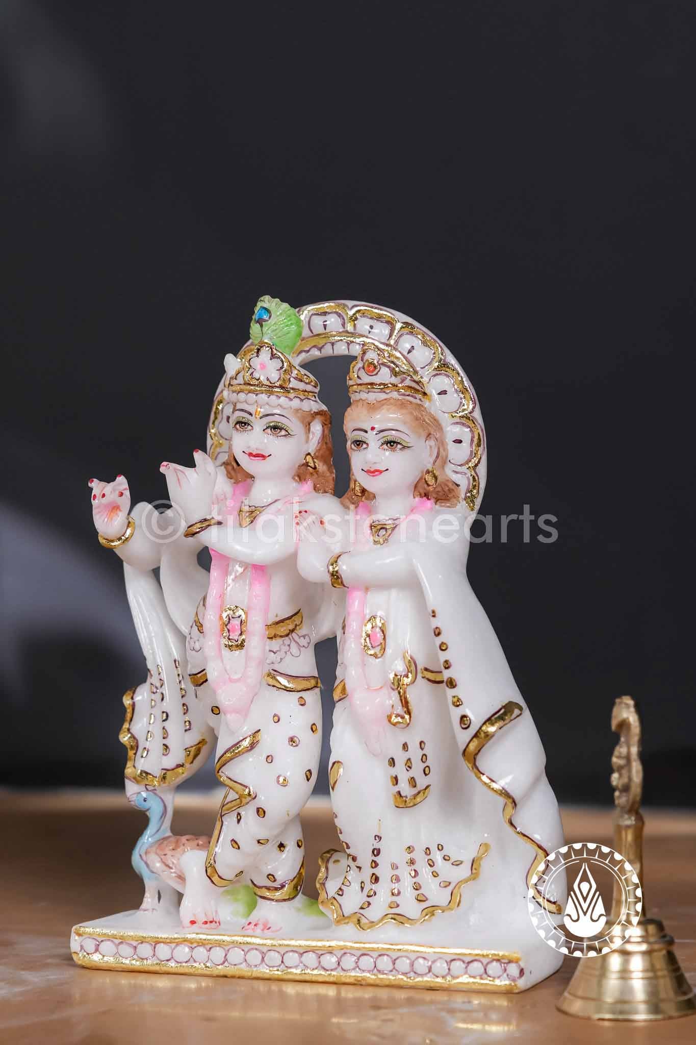 Radha Krishna Jugal Jodi 9" | Swiss White (Imported)
