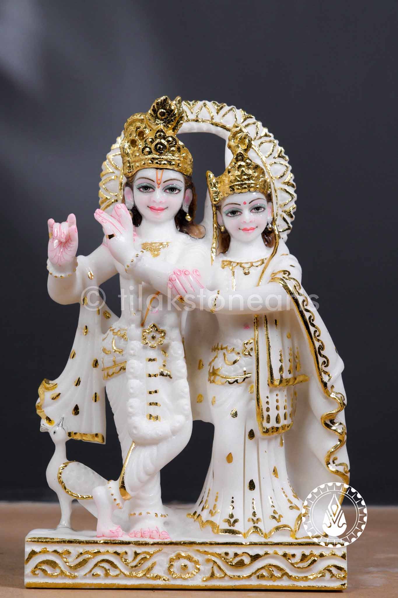 Radha Krishna Jugal Jodi 12" | Swiss White (Imported)