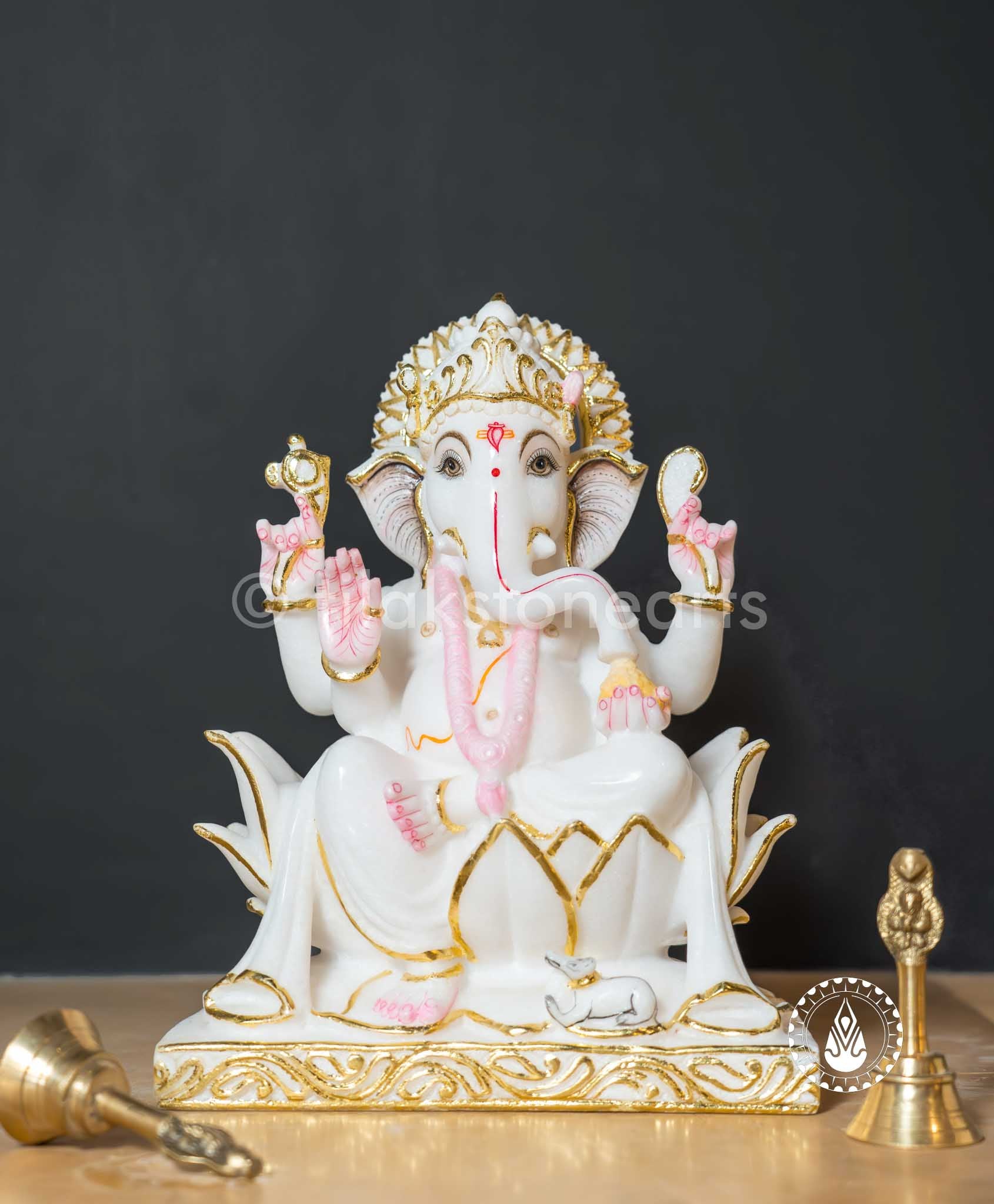 Ganesha 12" | Swiss White (Imported)