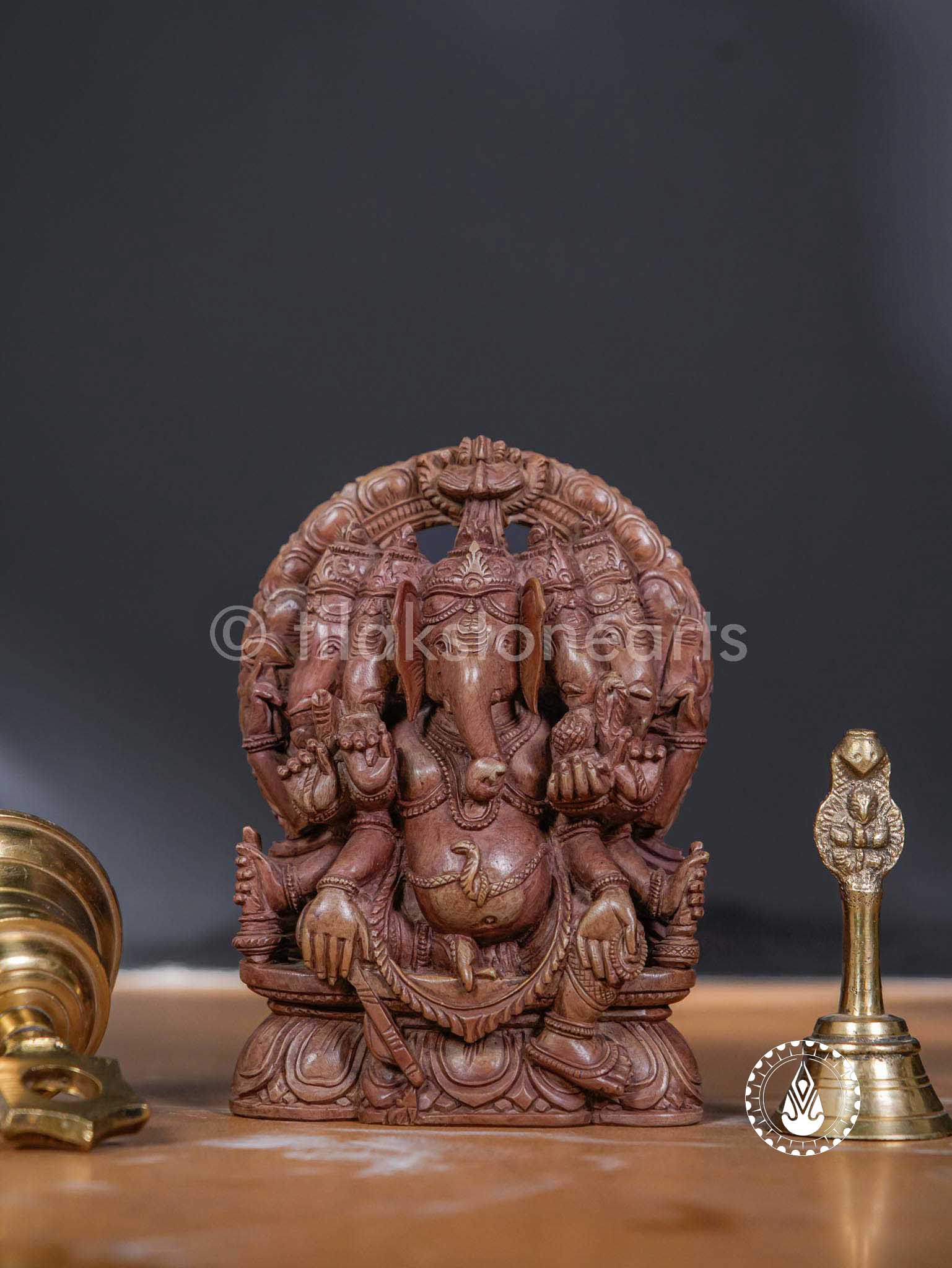 Panchmukhi Ganesha 7" | Oakwood Stone