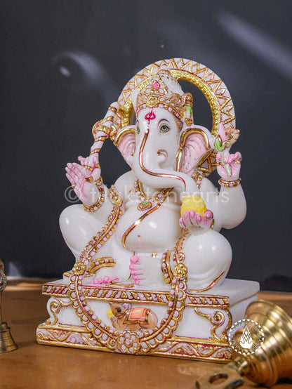 Ganesha 12" | Swiss White (Imported)