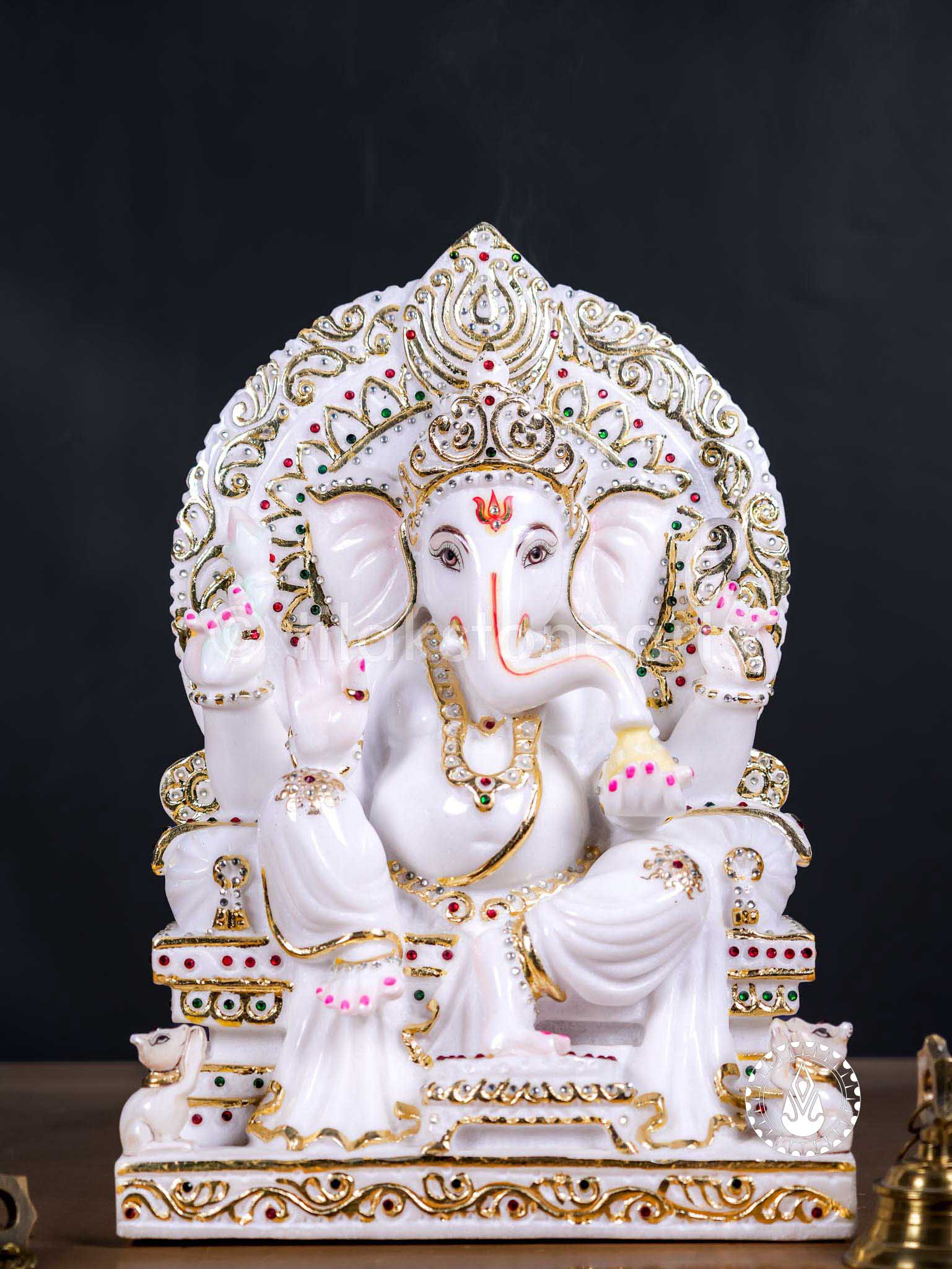 Ganesha 18" | Swiss White (Imported)
