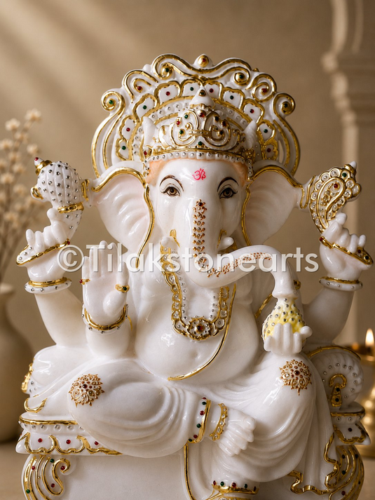 Ganesha marble idol product visual