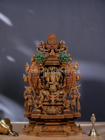 Lord Ganesha 18 inch Natural Oakwood Stone Idol