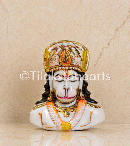 Lord Hanuman 4" Vietnam Cultured Marble Idol
