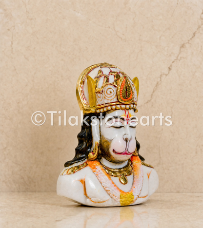 Lord Hanuman 4" Vietnam Cultured Marble Idol